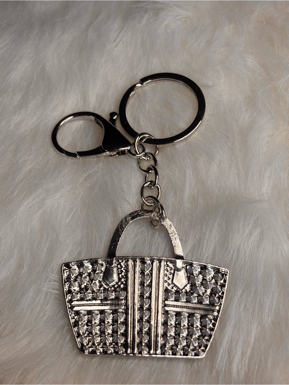 💕 Pink Rhinestone Handbag Keychain / Bag Charm - Picture 2 of 3